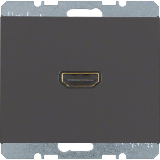 Berker - Einsatz/Abdeckung für Kommunikationstechnik Steckdose High Definition 3315437006 90Grad anthr.matt