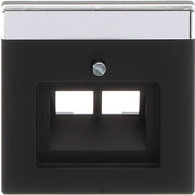 Busch-Jaeger - Einsatz/Abdeckung für Kommunikationstechnik Zentralscheibe sw mt 1803-02-885 f.UAE-Anschlussdo.2f