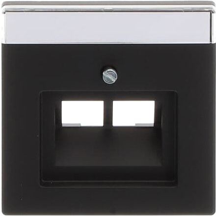 Busch-Jaeger - Einsatz/Abdeckung für Kommunikationstechnik Zentralscheibe sw mt 1803-02-885 f.UAE-Anschlussdo.2f