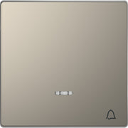 Merten - Abdeckung/Bedienelement für Installationsschalterprogramme Wippe nickelmet MEG3325-6050 Aufdruck Klingel