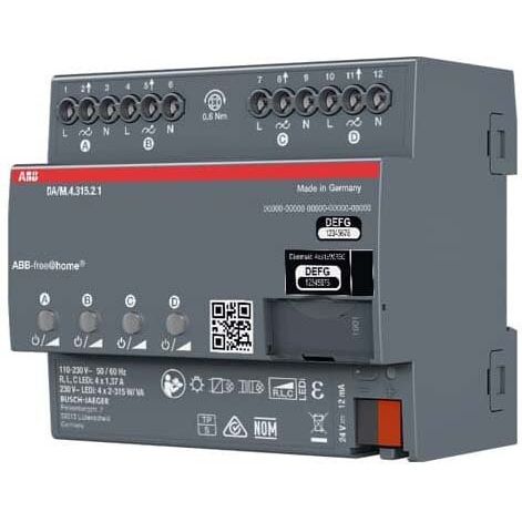 Busch-Jaeger - Bussystem-Dimmaktor Dimmaktor DA/M.4.315.2.1 4x315W, REG