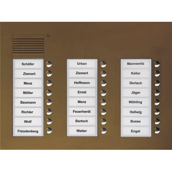 TCS Tür Control - Türstation für Türkommunikation Audio Außenstation PUK 24 PUK24/3-EB Tasten 3-spaltig UP