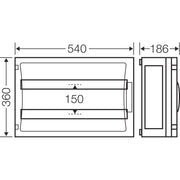 Hensel - Installationskleinverteiler ENYSTAR-Automatengehäuse FP 1439 54 Teilungseinheiten