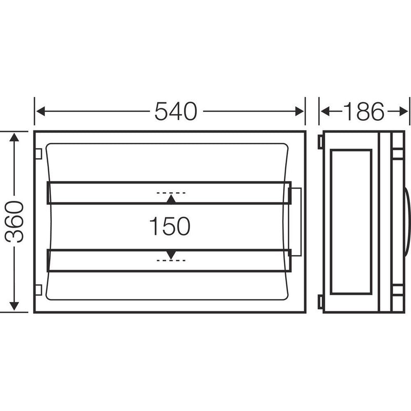 Hensel - Installationskleinverteiler ENYSTAR-Automatengehäuse FP 1439 54 Teilungseinheiten