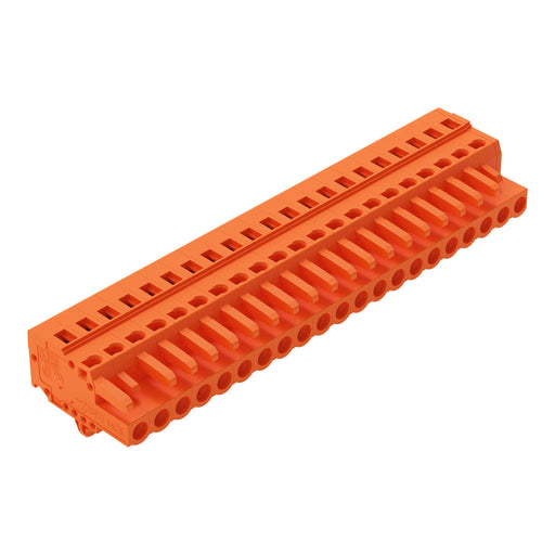 WAGO - Kabelsteckverbinder für Leiterplattensteckverbinder 1-Leiter-Federleiste 231-321/008-000 CAGECLAMP,2,5mm²,or − 10 Stück