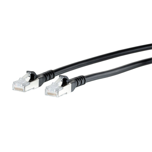 Metz Connect - Patchkabel Kupfer Patchkabel S/FTP 1308450300-E sw 0,3m Cat.6A − 10 Stück