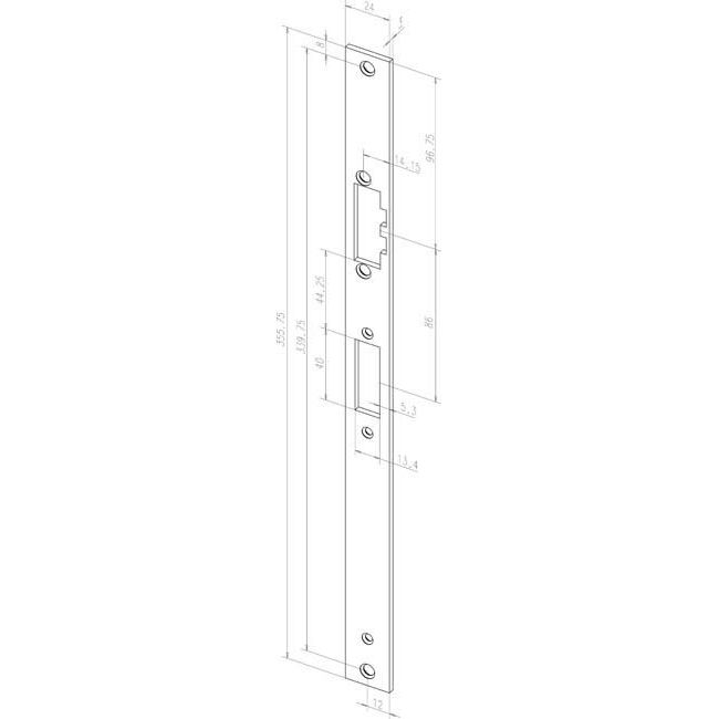 Assa Abloy effeff - Elektrischer Türöffner Distanzblech Z65-31A35----01 308x24x3mm