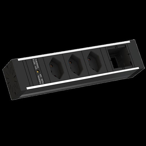 Bachmann - Mehrfachsteckdose Steckdoseneinheit VENID 936.015 3xCH T13 1xCM 0,2m G