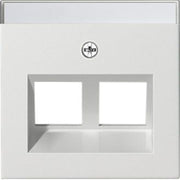 Gira - Einsatz/Abdeckung für Kommunikationstechnik Abdeckung Modular Jack 264003 30Grd 2fach rws