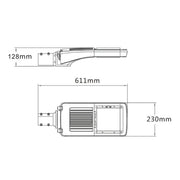 Abalight - Straßen- und Platzleuchte LED-Mastansatzleuchte MAIN-60-760-S 6000K