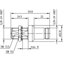 Telegärtner - Überspannungsableiter für Informations-/MSR-Technik N-Überspannungsableiter 100024250 (F-F) 6GHz 50Ohm, EB