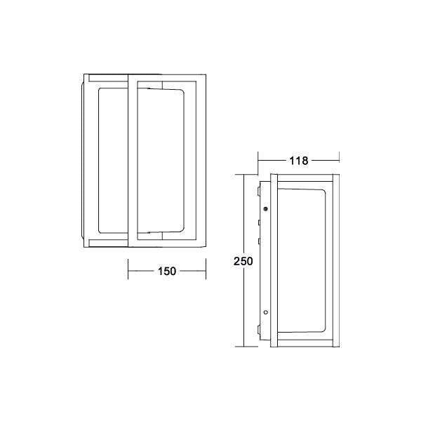 Brumberg Leuchten - Decken-/Wandleuchte LED-Wandleuchte 65162103 3000K, graphit