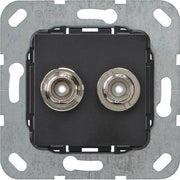 Gira - Einsatz/Abdeckung für Kommunikationstechnik BNC 2fach Crimpanschluss 563010 sw matt