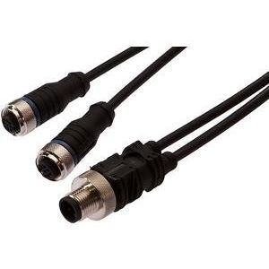 Ipf Electronic - Passiver Sensor-/Aktor-Verteiler (mit Leitung) Y-Verbindungsleitung, 1m, VK100E24 2x M12 Dose 3polig