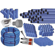 cleanpower - Zubehör/Ersatzteile für Ventilatoren Rohbauset 40,5m CP-176 für 6 Saugstellen