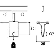 Niedax - Befestigungsklammer T-Blechabhänger LH-25 − 100 Stück