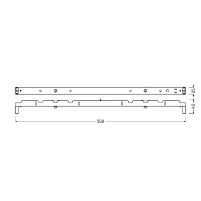 Ledvance - Geräteträger für Lichtbandsystem Leuchteneinsatz f.LED-Tube LN MAG BATTEN T5 568 T5 AC, 568mm