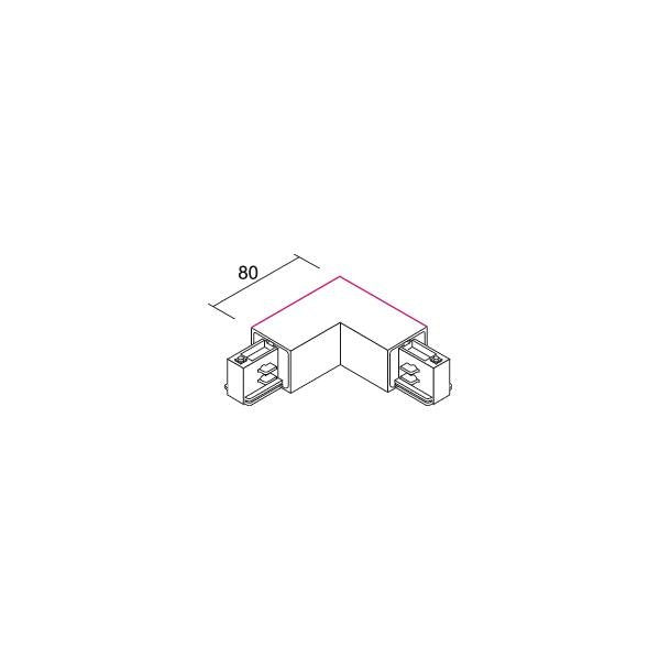 Brumberg Leuchten - Elektrisches Zubehör/Ersatzteile für Leuchten Eckverbinder 88127080 sw,Schutzleiter auß