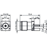 Telegärtner - Koax-Steckverbinder SMA End Launch Buchse 100024732 Au 50 Ohm − 5 Stück