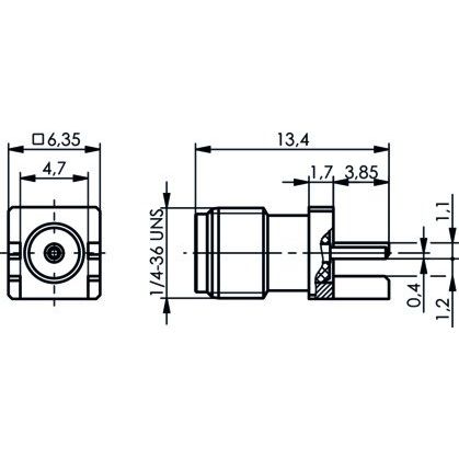 Telegärtner - Koax-Steckverbinder SMA End Launch Buchse 100024732 Au 50 Ohm − 5 Stück