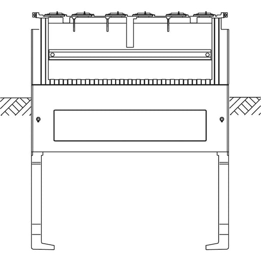 ABN - Sockel/Sockelelement (Schaltschrank) Festplatzsockel Gr.1 SX009 3-feld Höhe 900mm