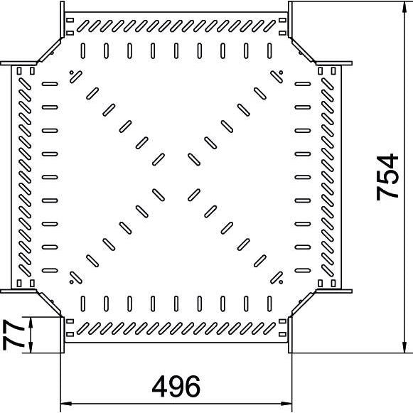 OBO Bettermann - Kreuzstück für Kabelrinne Kreuzung für Kabelrinne RK 150 FS 110x500
