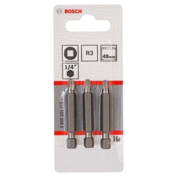 Bosch - Bit Schrauberbit Extra-Hart 2608521116 R3, 49 mm, 3er-Pack