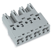 WAGO - Steckverbinder für steckbare Gebäudeinstallation Stecker 4-polig 770-254 Kod. B,grau − 50 Stück