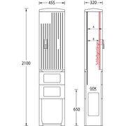 uesa - Gehäuse/Schaltschrank (leer) Leersäule IP44 A060-2100 2100x455x320