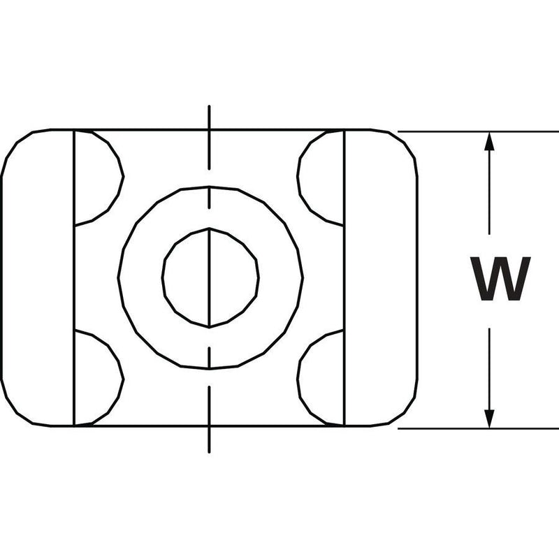 HellermannTyton - Befestigungssockel und -element für Kabelbinder Befestigungssockel CTM2 ws − 100 Stück