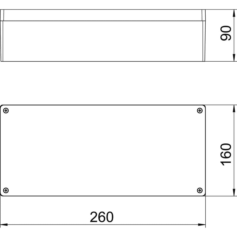 OBO Bettermann - Leergehäuse Aluminiumleergehäuse Mx 261609 CR3 Oberfl. beschichtbar
