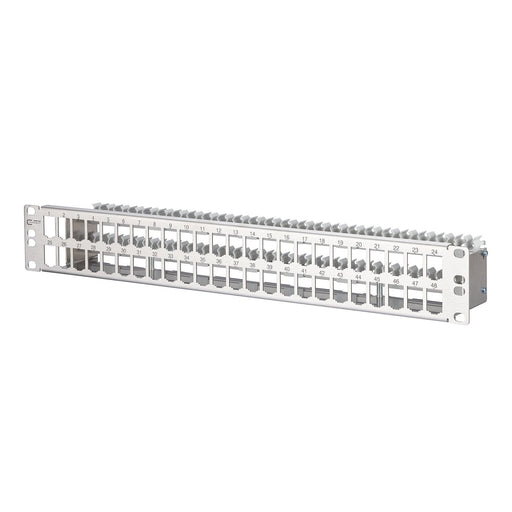 Metz Connect - Frontpanel/Patchpanel leer (Schaltschrank) Modulträger 48x8 130924-00-E 1,5HE Edelstahl
