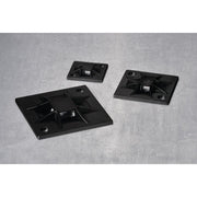 HellermannTyton - Befestigungssockel und -element für Kabelbinder Montagesockel QM20-PA66-BK-C1 20x20mm schwarz − 100 Stück