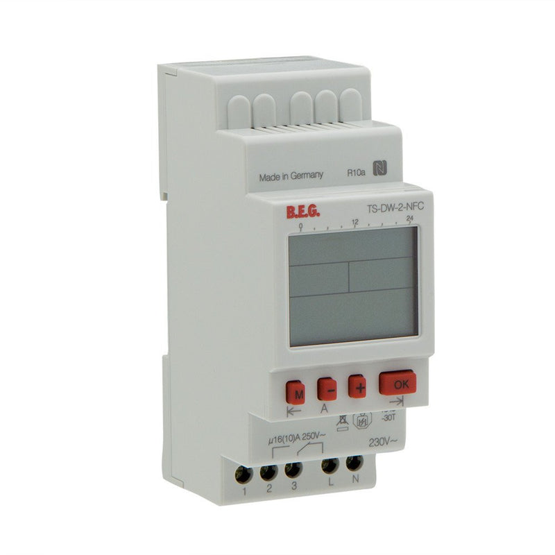 BEG Brück Electronic - Verteilerschaltuhr digital Zeitschaltuhr TS-DW-2-NFC