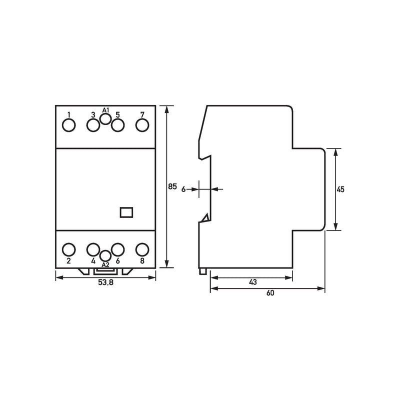 Doepke - Installationsschütz für Reiheneinbau Schütz HS 3-230AC/63-31 3Schließer,1Öffner