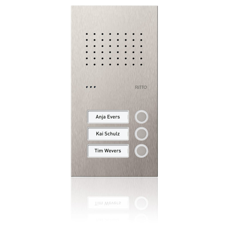 Ritto - Türstation für Türkommunikation Türstation Pur Edelstahl RGE1810325 Acero Audio, 3WE − 1 Stück
