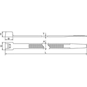 HellermannTyton - Kabelbinder T150XLL-PA66-NA-Q1 1325x8,9mm, Natur − 25 Stück