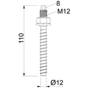 OBO Bettermann - Bolzenanker Vorsteckanker MMS+ V 12x110 12x110mm − 25 Stück
