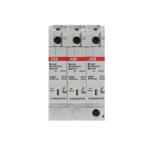 ABB Stotz S&J - Überspannungsableiter für Energietechnik/Stromversorgung Überspannungsschutz Typ2 OVRT23L40-275PQ TN-C 3P 20kA