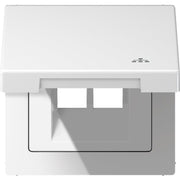 Jung - Abdeckrahmen Klappdeckel LS 990 BFKL LAN WW LAN m.Zentralplatte