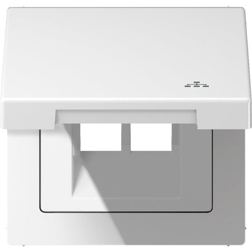 Jung - Abdeckrahmen Klappdeckel LS 990 BFKL LAN WW LAN m.Zentralplatte