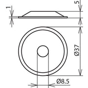 DEHN - Zubehör/Ersatzteile für Erdung und Blitzschutz Abdeckscheibe AS 37 5 B8.5 V2A NIRO H5mm D37mm