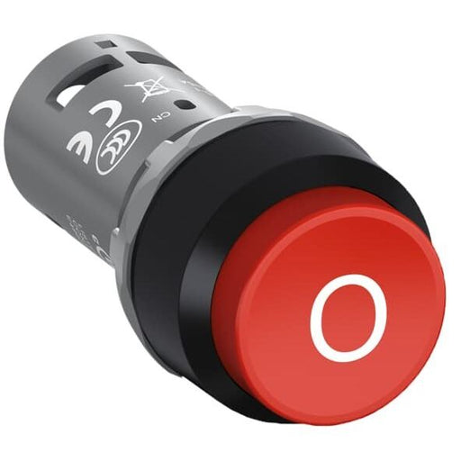 ABB Stotz S&J - Drucktaster, Komplettgerät Drucktaster CP33-10R-01 rot, O, 1 Öffner