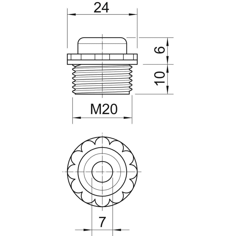 OBO Bettermann - Kabeleinsteckstutzen Einschraubnippel 90 M20 OF offen M20 PE lgr