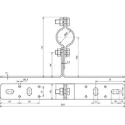 DEHN - Zubehör/Ersatzteile für Erdung und Blitzschutz Wandbefestigung WB D40 WA V2A NIRO f.Rohre D40