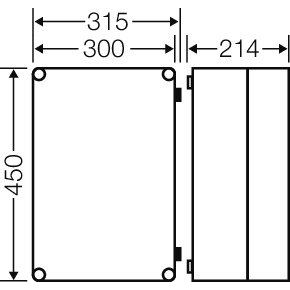 Hensel - Leergehäuse Mi-Einzelleergehäuse Mi 9310 275x425x191mm