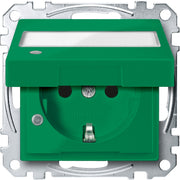 Merten - Steckdose SCHUKO-Steckdose SV gn MEG2313-0304 Klappd.Li.Schrift