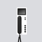 Siedle&Söhne - Innenstation für Türkommunikation Bus-Telefon Standard BTSV 850-03 WH/S m.Farbmonitor ws hgl