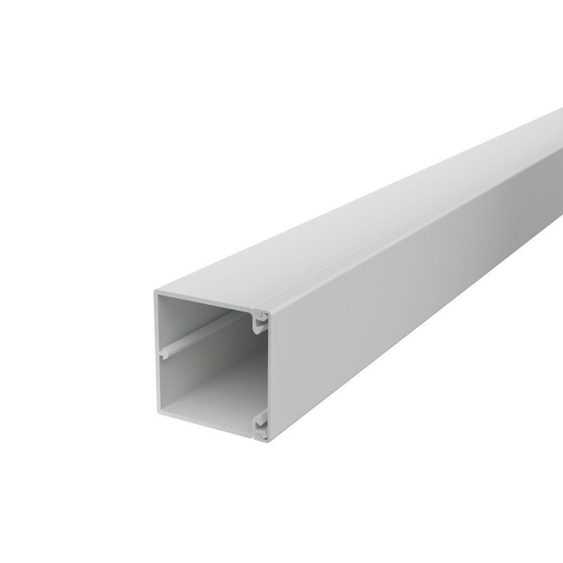 OBO Bettermann - Leitungsführungskanal Wand+Deckenkanal m.Obert. WDK60060LGR 60x60mm,PVC − 2 Meter