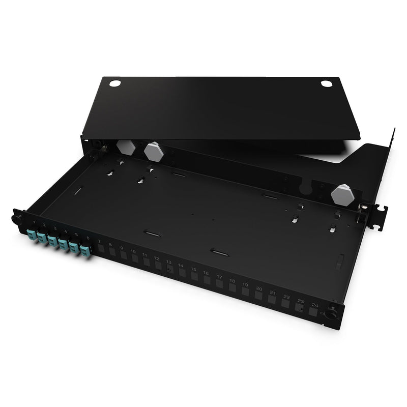 Corning - Patchpanel LWL LANS-Panel LAN1-12AD-ADPT-B 19Z f.12 Fasern6xLCD